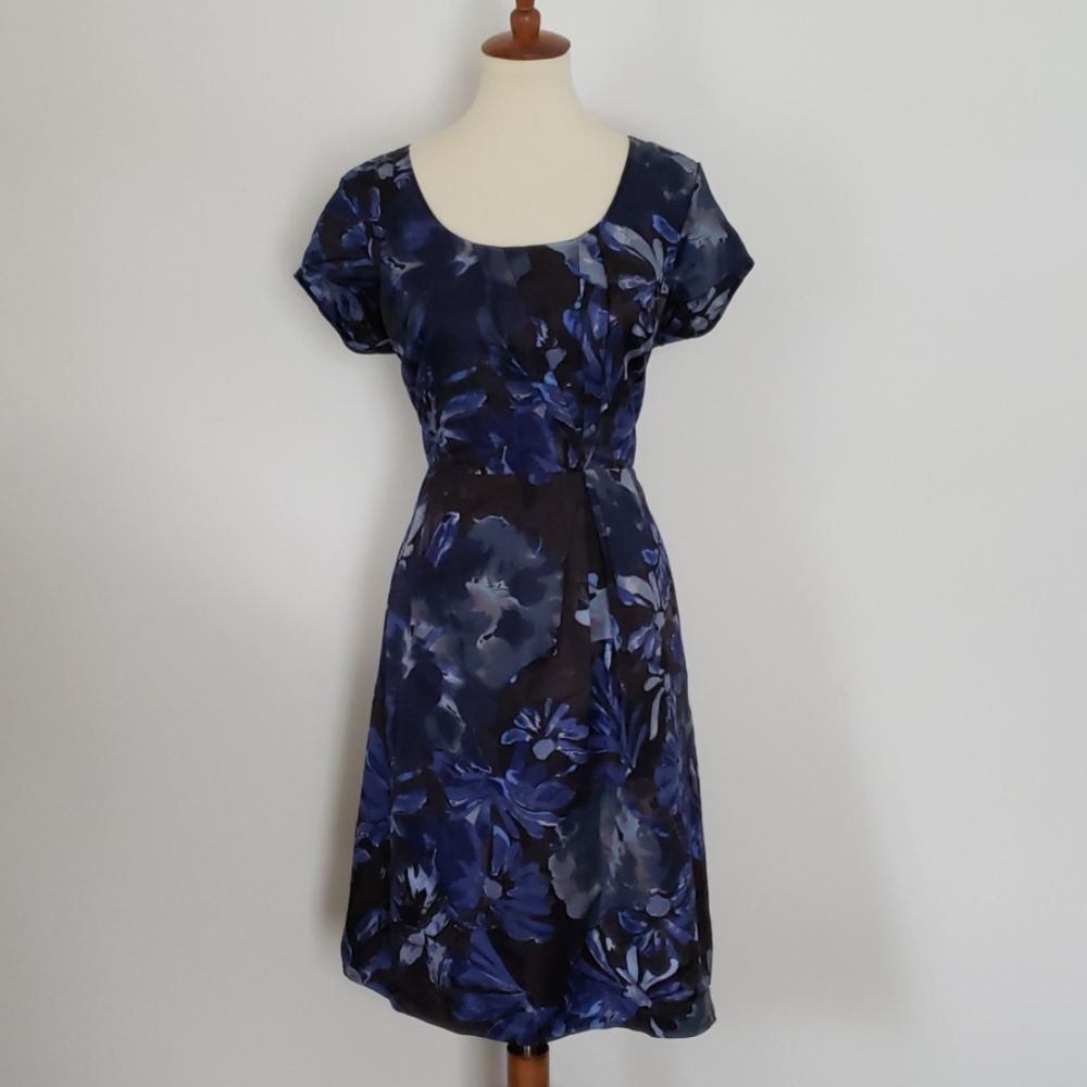 Banana Republic Mad Men Blue Begonia Dress